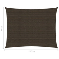 Thumbnail for Sonnensegel 160 g/m² Braun 2,5x3,5 m HDPE