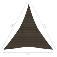 Thumbnail for Sonnensegel 160 g/m² Braun 3x4x4 m HDPE