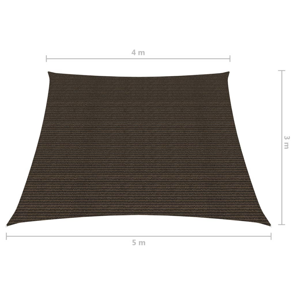 Sonnensegel 160 g/m² Braun 4/5x3 m HDPE
