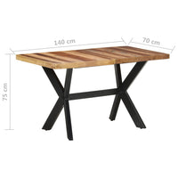 Thumbnail for Esstisch 140x70x75 cm Massivholz mit Palisander-Finish