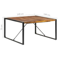 Thumbnail for Esstisch 140x140x75 cm Massivholz mit Palisander-Finish