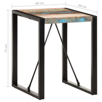 Thumbnail for Esstisch 60x60x75 cm Recyceltes Massivholz