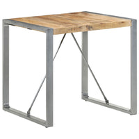 Thumbnail for Esstisch 80x80x75 cm Raues Mangoholz