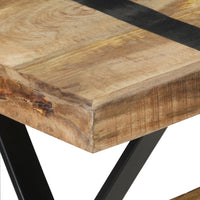 Thumbnail for Esstisch 140x70x76 cm Raues Mangoholz