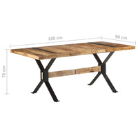 Thumbnail for Esstisch 180x90x76 cm Raues Mangoholz
