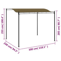 Thumbnail for Pavillon 3x2,5 m Taupe 180 g/m²