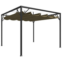 Thumbnail for Gartenpavillon mit Ausziehbarem Dach 3x3 m Taupe 180 g/m²