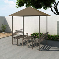 Thumbnail for Gartenpavillon mit Tisch und Bänken 2,5x1,5x2,4 m Taupe 180 g/m²