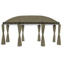 Thumbnail for Pavillon mit Vorhängen 520x349x255 cm Taupe 180 g/m²