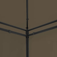 Thumbnail for Pavillon mit Vorhängen 600x298x270 cm Taupe 180 g/m²