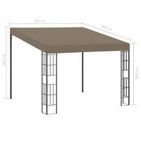 Thumbnail for Wand-Pavillon 3x3 m Taupe Stoff