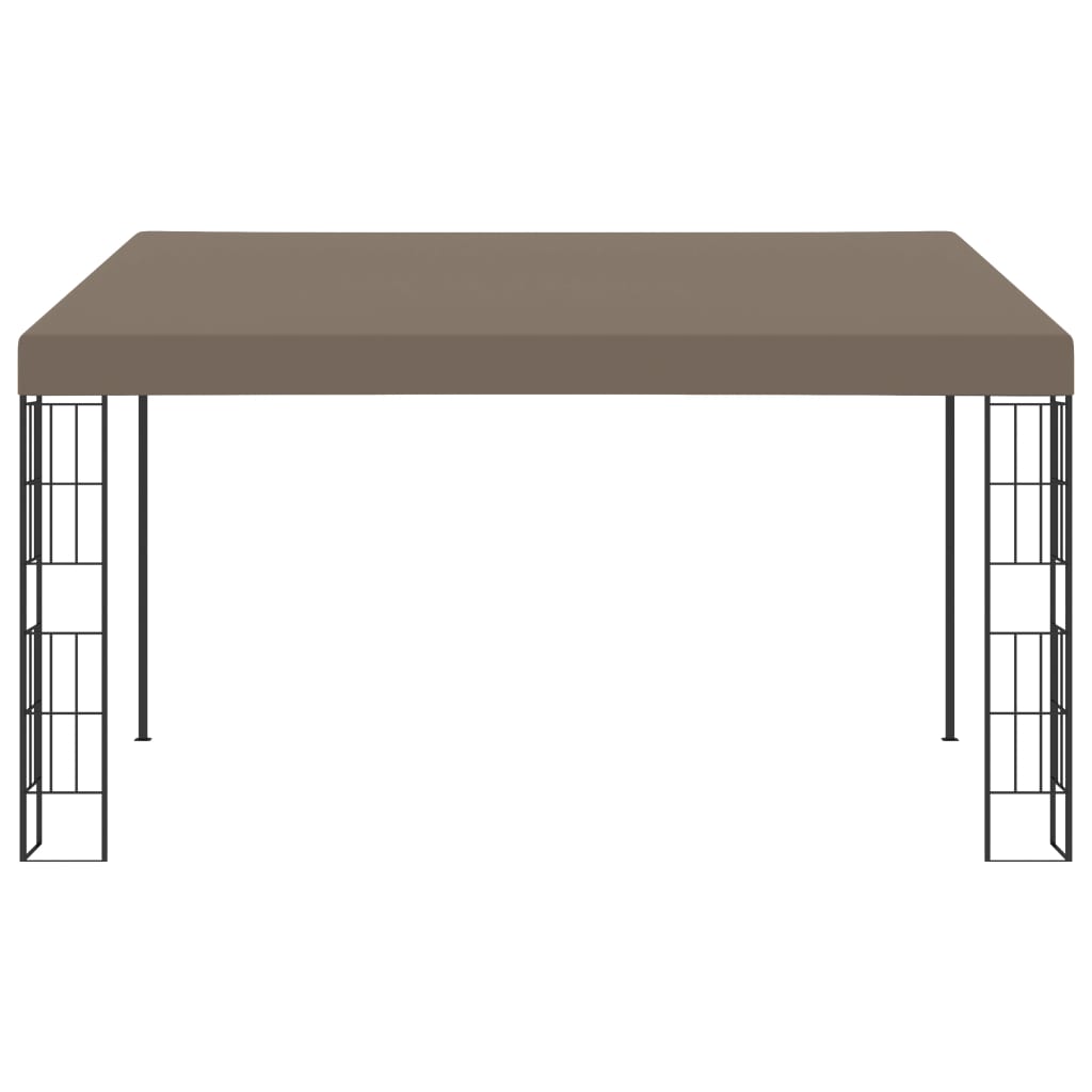 Wand-Pavillon 4x3 m Taupe Stoff