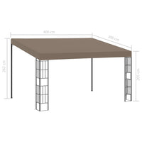 Thumbnail for Wand-Pavillon 4x3 m Taupe Stoff