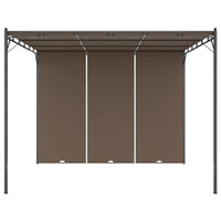 Thumbnail for Gartenpavillon mit Seitenvorhang 3x3x2,25 m Taupe