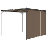 Thumbnail for Gartenpavillon mit Seitenvorhang 3x3x2,25 m Taupe