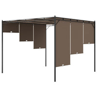 Thumbnail for Gartenpavillon mit Seitenvorhang 3x3x2,25 m Taupe