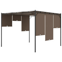Thumbnail for Gartenpavillon mit Seitenvorhang 3x3x2,25 m Taupe