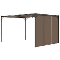 Thumbnail for Gartenpavillon mit Seitenvorhang 4x3x2,25 m Taupe