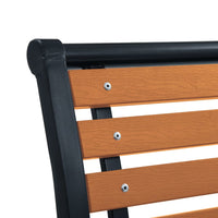 Thumbnail for Gartenstühle 2 Stk. Stahl und WPC Schwarz und Braun