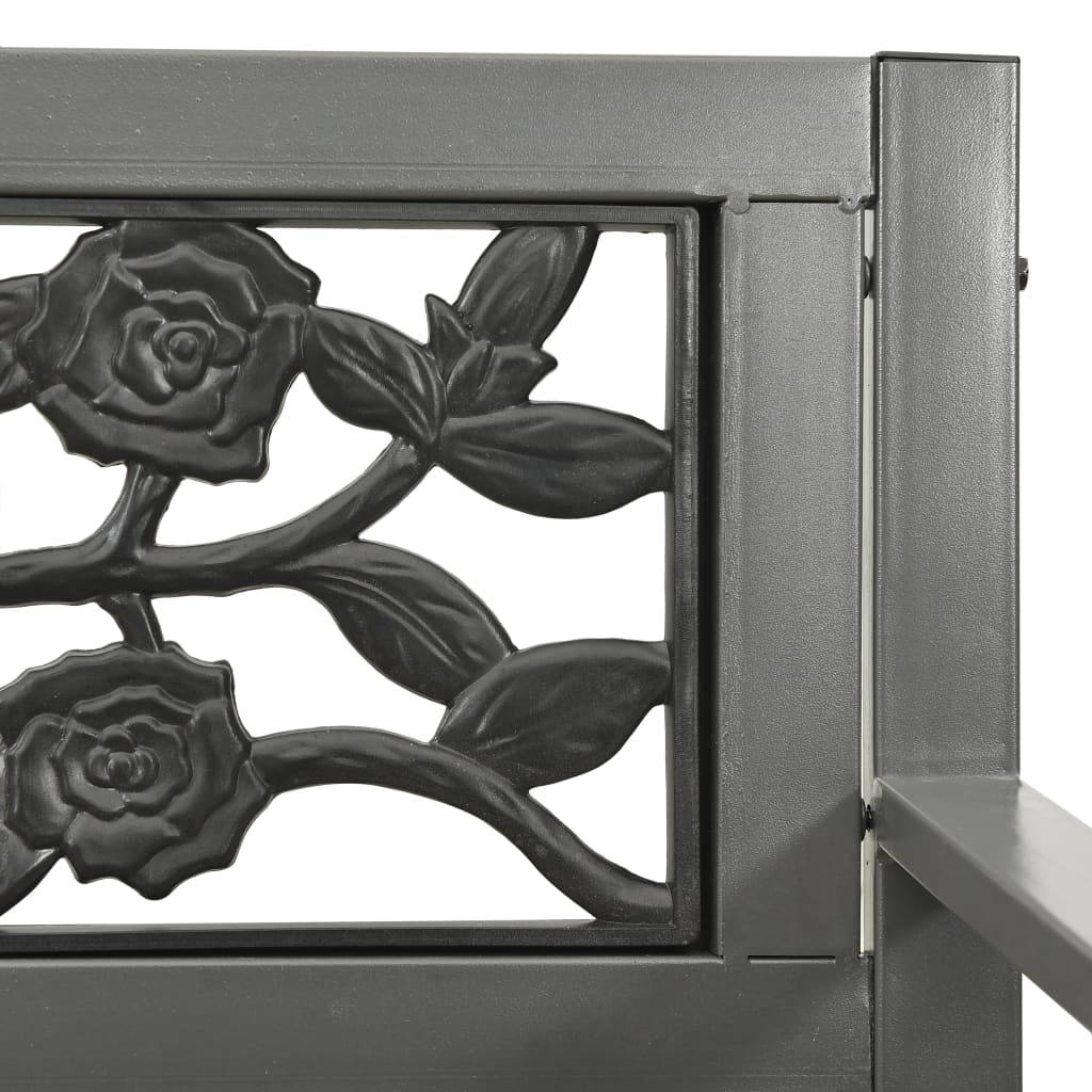 Gartenbank 125 cm Stahl Grau