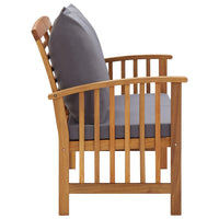 Thumbnail for Gartenbank mit Kissen 119 cm Massivholz Akazie