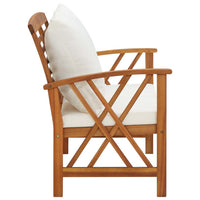 Thumbnail for Gartenbank mit Kissen 119 cm Massivholz Akazie