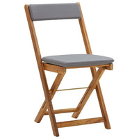 Thumbnail for 3-tlg. Bistro-Set Klappbar mit Auflagen Massivholz Akazie