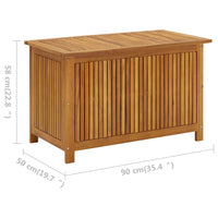 Thumbnail for Garten-Aufbewahrungsbox 90x50x58 cm Massivholz Akazie