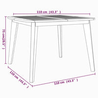 Thumbnail for Gartentisch 110x110x75 cm Massivholz Akazie