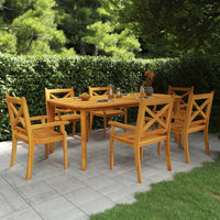 Thumbnail for Gartentisch 200x100x75 cm Massivholz Akazie