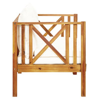 Thumbnail for 2-Sitzer-Gartenbank mit Kissen 122 cm Massivholz Akazie