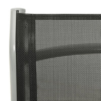 Thumbnail for Garten-Liegestühle 2 Stk. Textilene und Aluminium Silbern