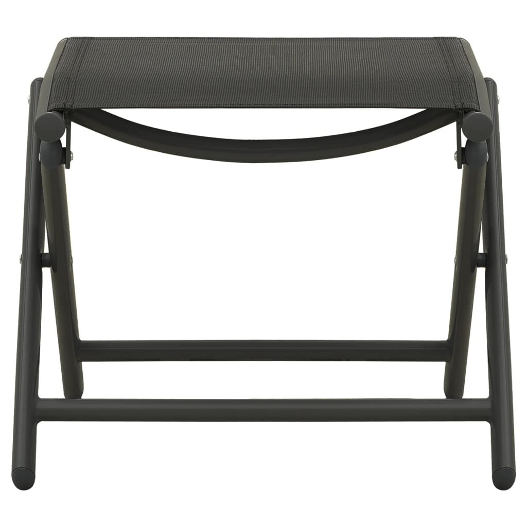 3-tlg. Garten-Lounge-Set Textilene und Aluminium Schwarz