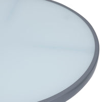 Thumbnail for Gartentisch Hellgrau 80 cm Stahl und Glas