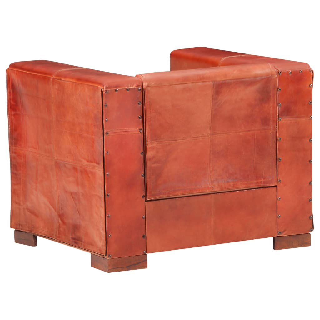 Sessel Dunkelbraun Echtleder