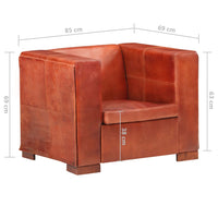 Thumbnail for Sessel Dunkelbraun Echtleder