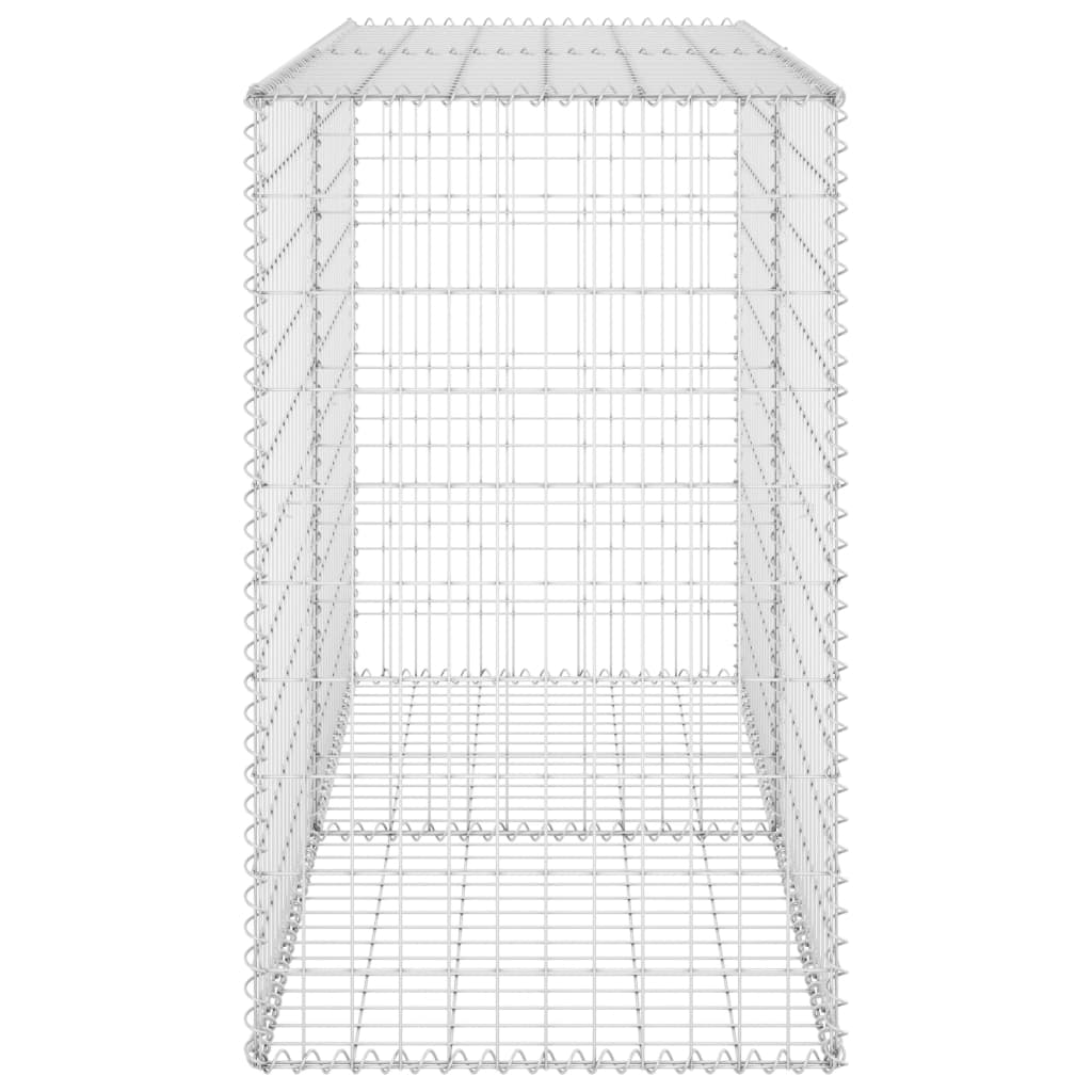 Gabionenwand mit Abdeckung Verzinkter Stahl 150x60x100 cm