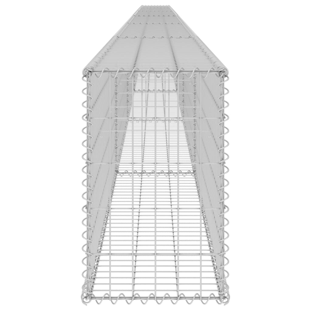 Gabionenwand mit Abdeckung Verzinkter Stahl 900x30x50 cm