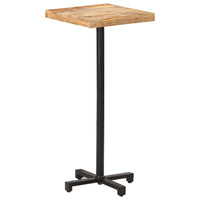 Thumbnail for Bartisch Quadratisch 50x50x110 cm Raues Mangoholz