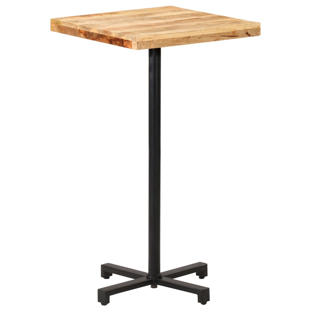 Bartisch Quadratisch 60x60x110 cm Raues Mangoholz