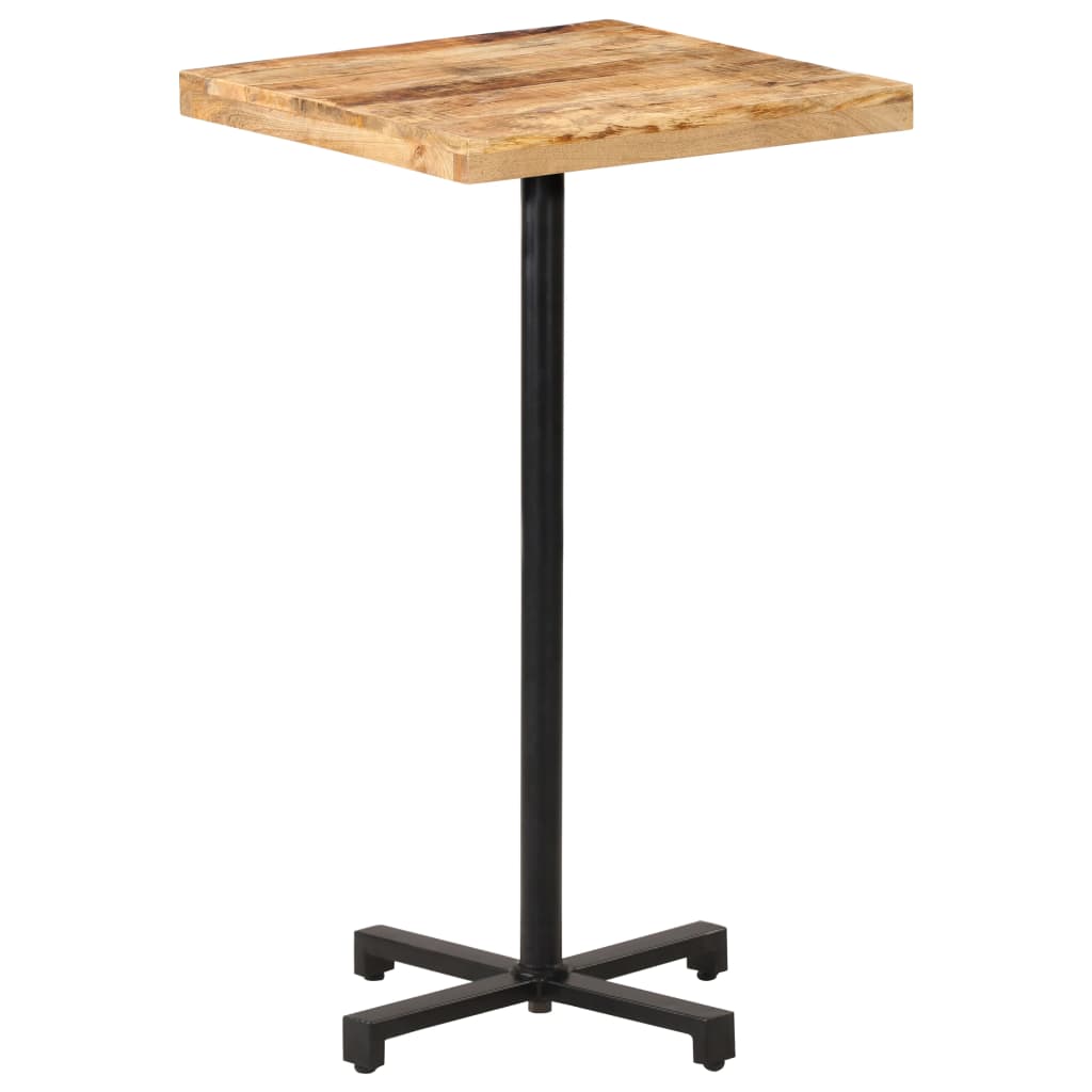 Bartisch Quadratisch 60x60x110 cm Raues Mangoholz