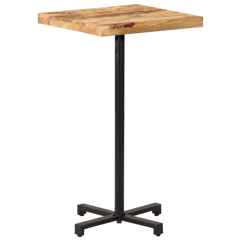 Bartisch Quadratisch 60x60x110 cm Raues Mangoholz