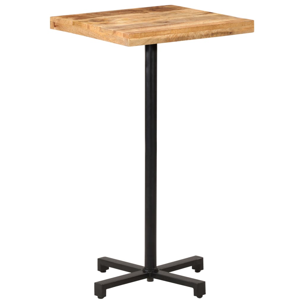 Bartisch Quadratisch 60x60x110 cm Raues Mangoholz