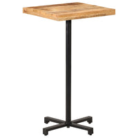 Thumbnail for Bartisch Quadratisch 60x60x110 cm Raues Mangoholz