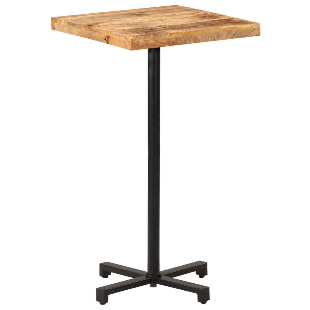 Bartisch Quadratisch 60x60x110 cm Raues Mangoholz
