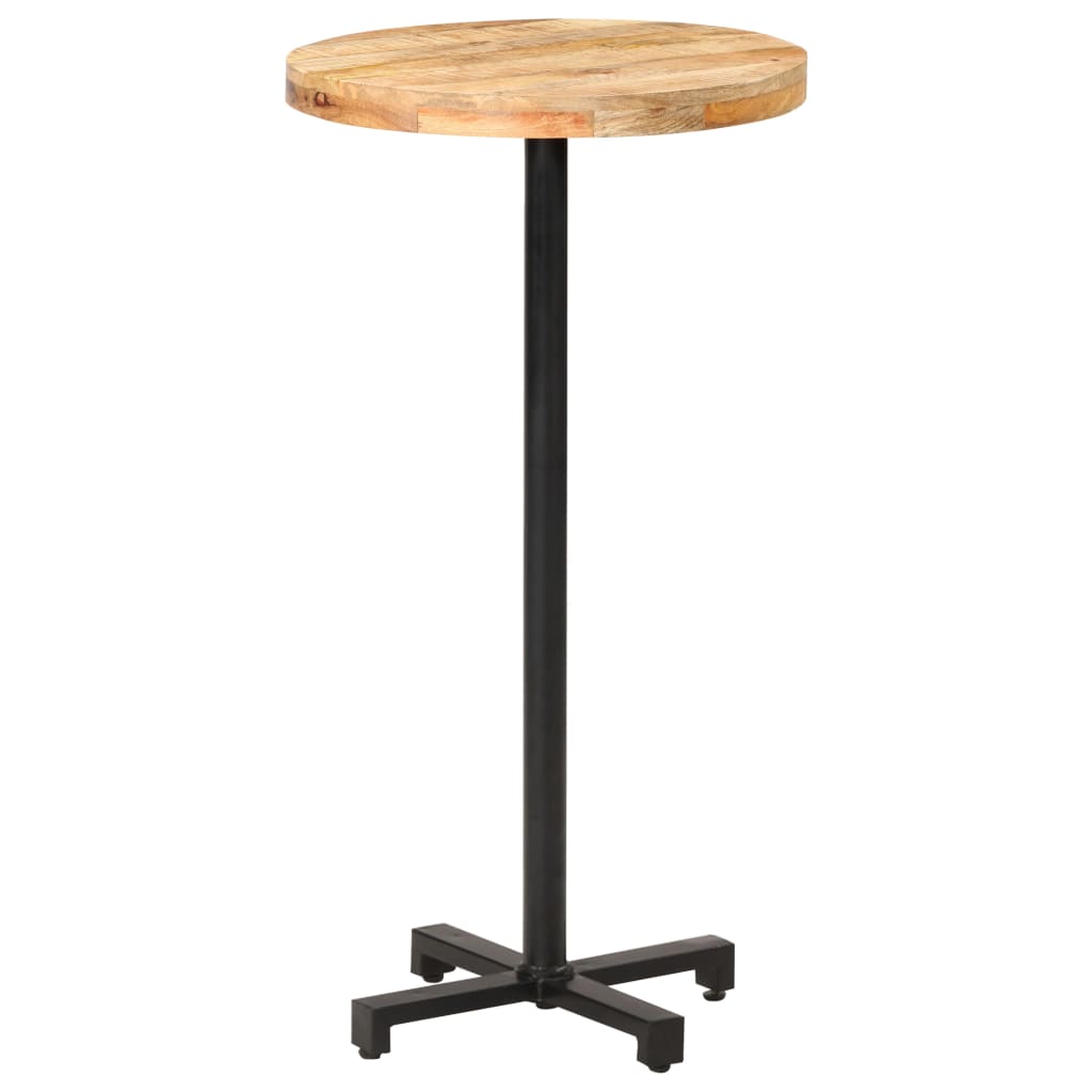 Bartisch Rund Ø60x110 cm Raues Mangoholz