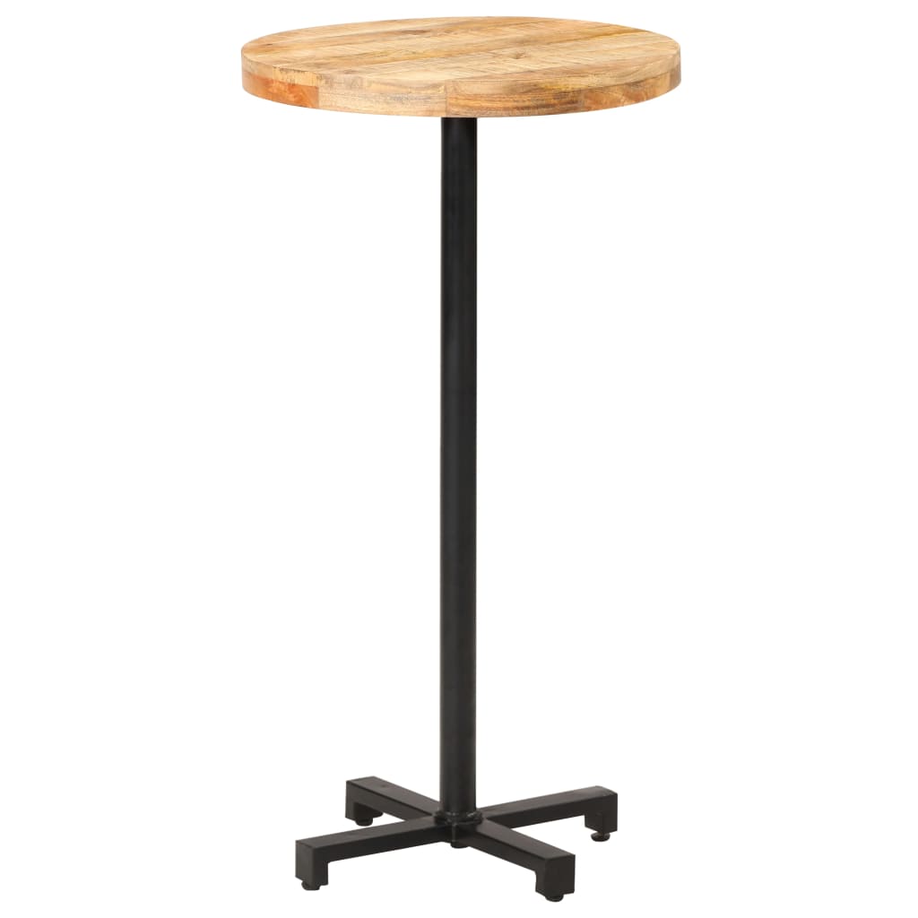 Bartisch Rund Ø60x110 cm Raues Mangoholz