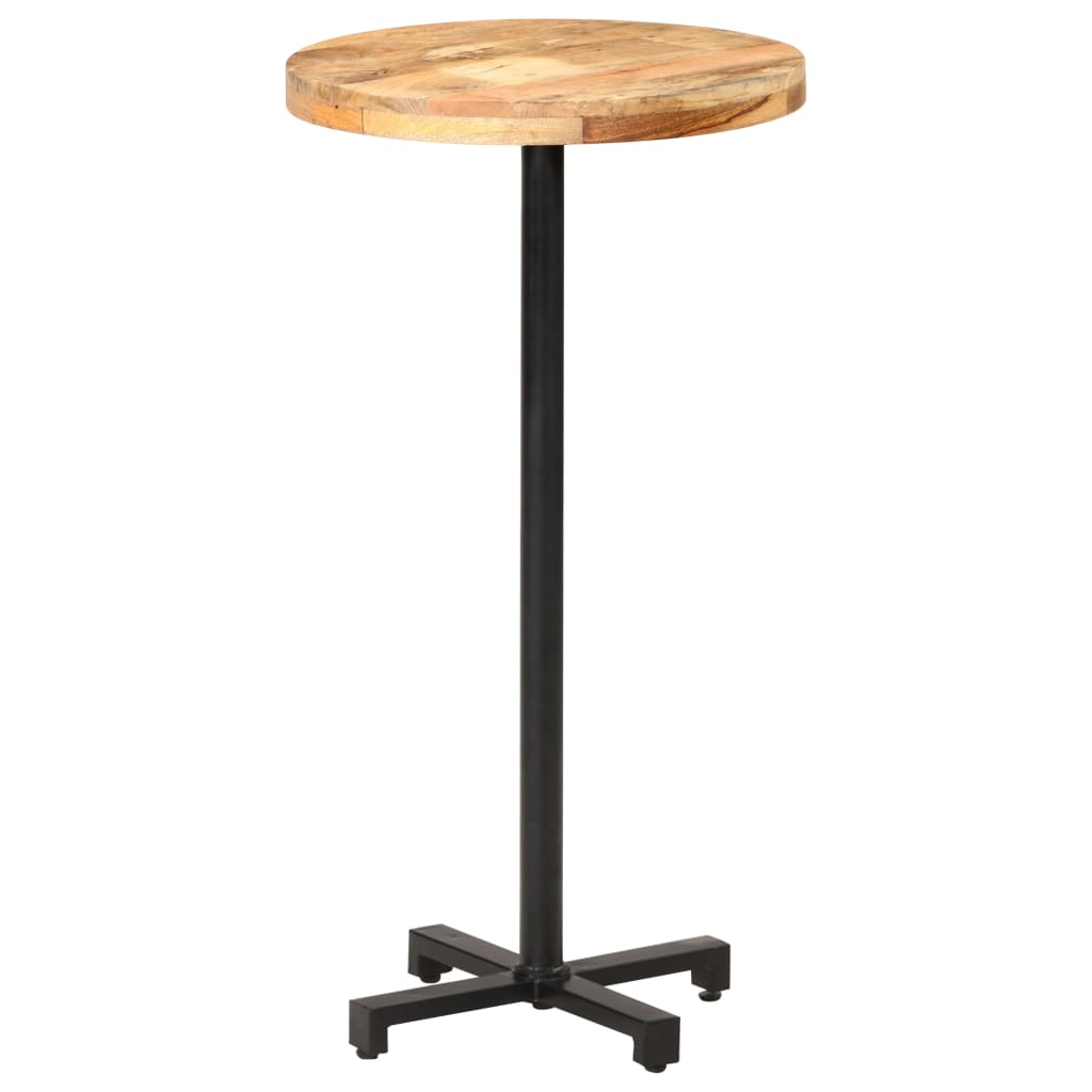 Bartisch Rund Ø60x110 cm Raues Mangoholz