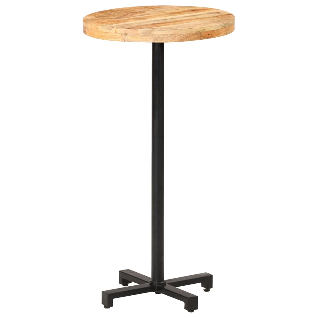 Bartisch Rund Ø60x110 cm Raues Mangoholz