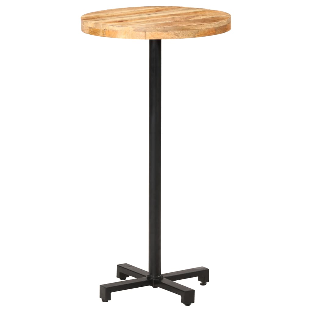 Bartisch Rund Ø60x110 cm Raues Mangoholz